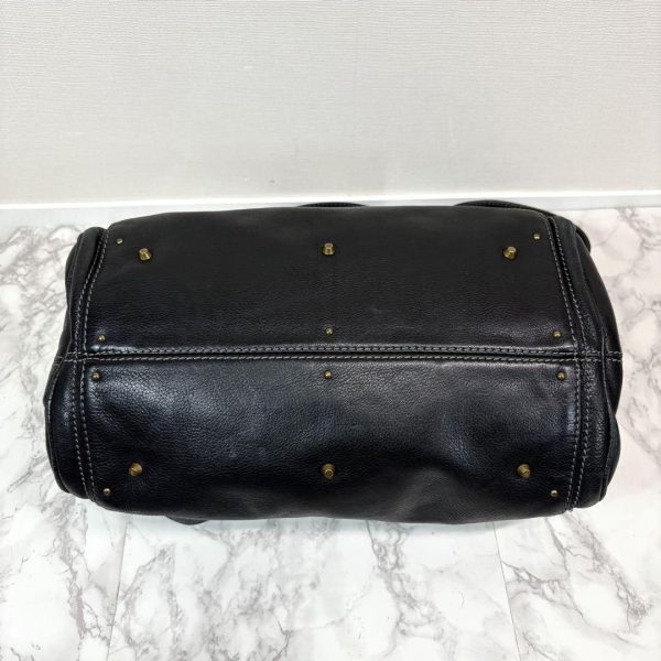 Rare Chloe 32914 Paddington Shoulder Bag Black Leather W Padlock Key - Image 7