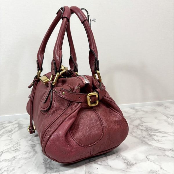 Rare Chloe Paddington Hand Bag Leather Pink With Padlock Key - Image 4