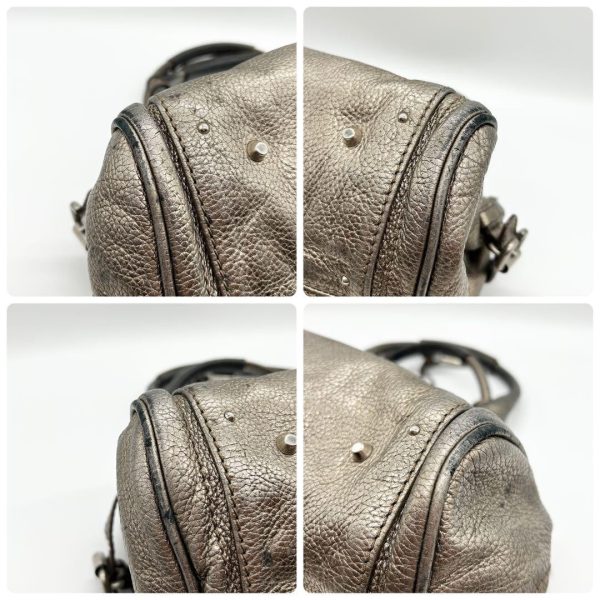 Rare Chloe Paddington handbag metallic silver Shoulder Bag Leather Women's - Image 8