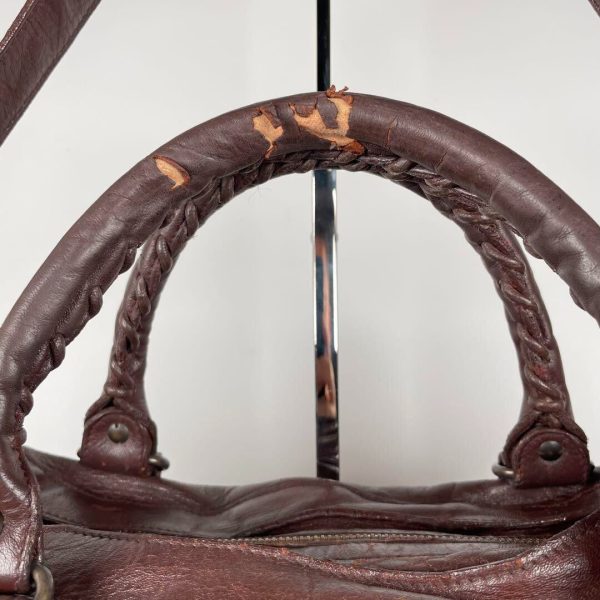 BALENCIAGA Classic City 115748 - Mogano Chocolate Brown Leather Shoulder Bag ES1 - Image 9