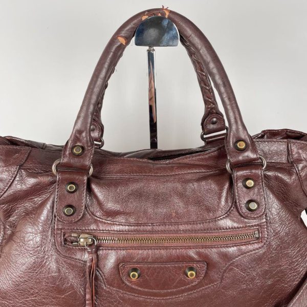 BALENCIAGA Classic City 115748 - Mogano Chocolate Brown Leather Shoulder Bag ES1 - Image 1