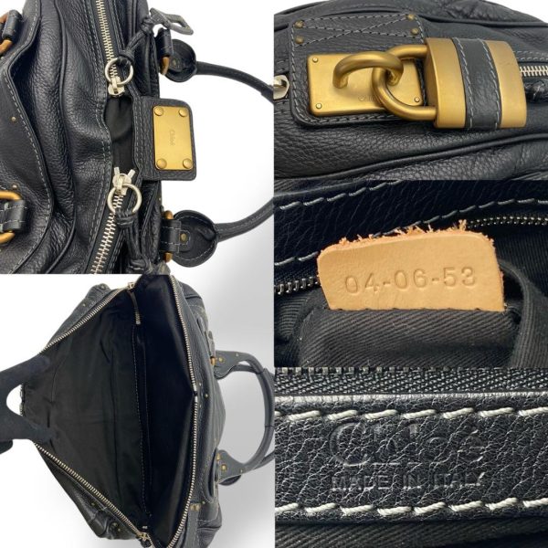 Rare Chloe Paddington Hand Bag Leather Black - Image 9