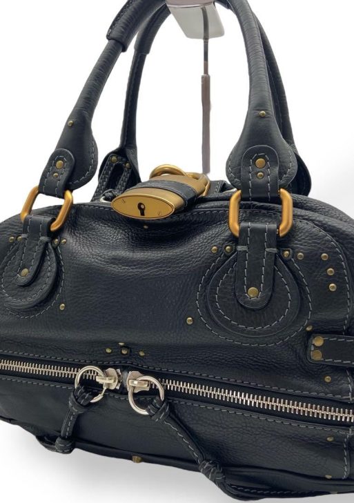 Rare Chloe Paddington Hand Bag Leather Black