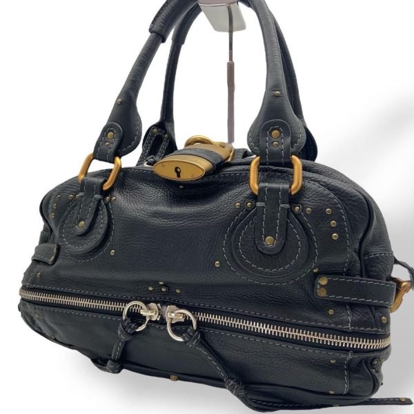 Rare Chloe Paddington Hand Bag Leather Black