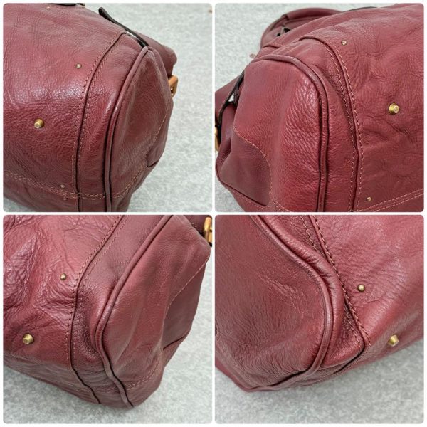 Rare Chloe Paddington Large Editor's Bag Leather Bordeaux Padlock Key Used - Image 5