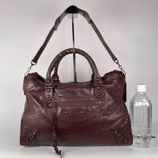 BALENCIAGA Classic City 115748 - Mogano Chocolate Brown Leather Shoulder Bag ES1 - Image 8