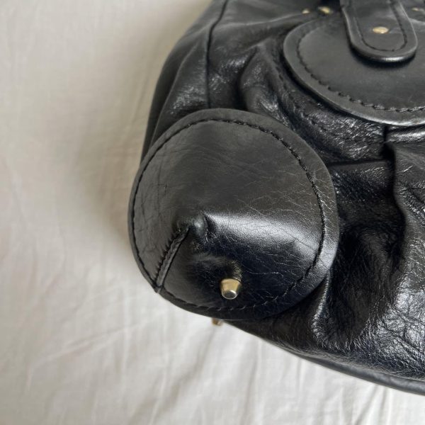 Rare Chloe Paddington Handbag Shoulder Bag Padlock Key Black Leather silver - Image 6