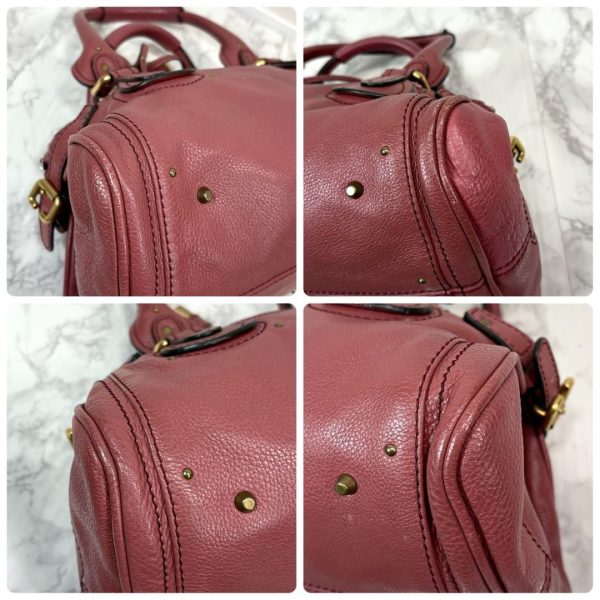 Rare Chloe Paddington Hand Bag Leather Pink With Padlock Key - Image 8