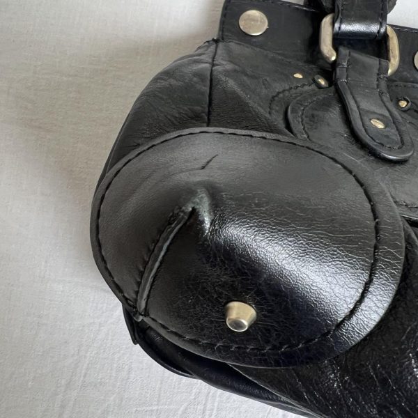Rare Chloe Paddington Handbag Shoulder Bag Padlock Key Black Leather silver - Image 4