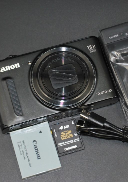 Canon PowerShot SX610 HS Black 20.2MP Digital Camera 18x
