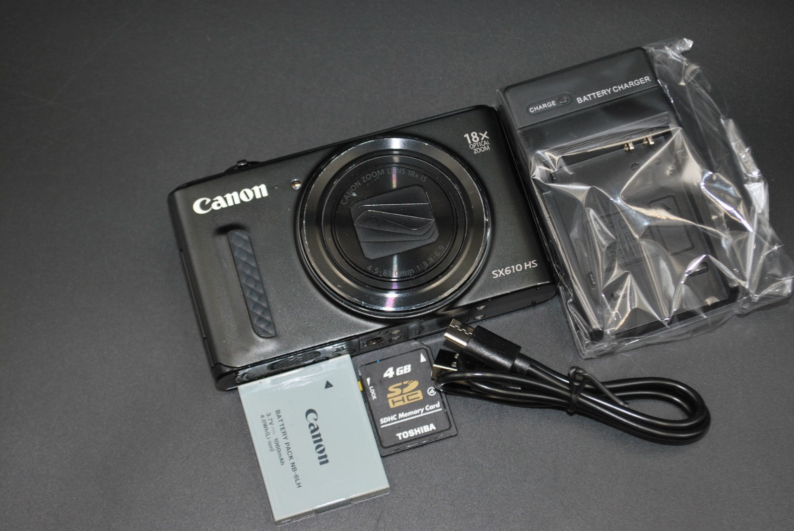 Canon PowerShot SX610 HS Black 20.2MP Digital Camera 18x