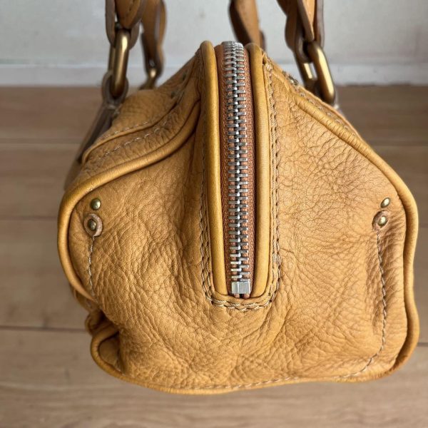 Rare Chloe Paddington Handbag Shoulder Bag Padlock Key Leather Brown - Image 3