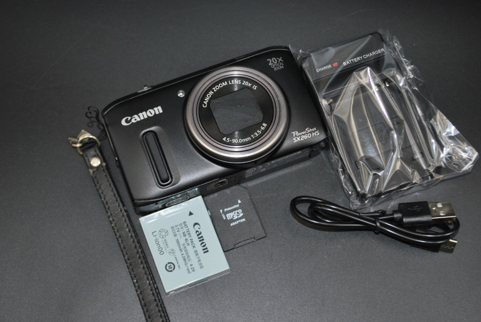 Canon PowerShot SX260 HS 12.1MP Black Digital Camera