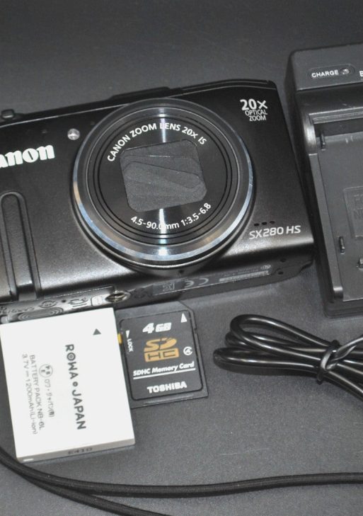 Canon PowerShot SX280 HS Black 12.1MP 20x Zoom Digital Camera