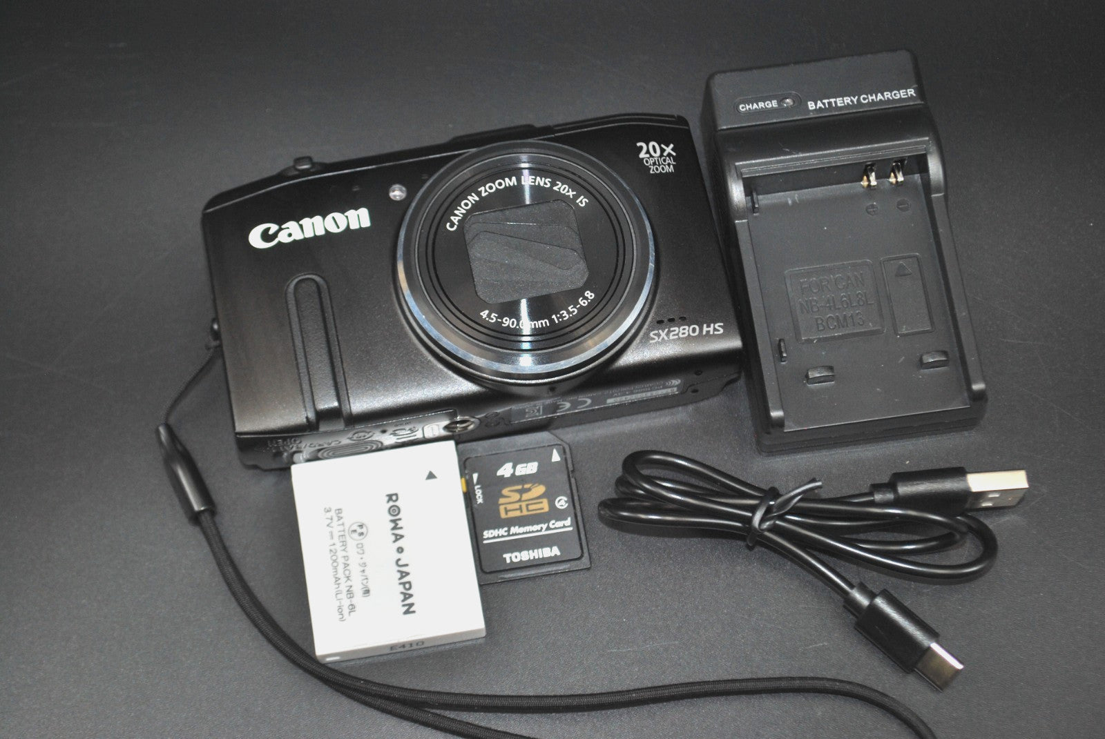 Canon PowerShot SX280 HS Black 12.1MP 20x Zoom Digital Camera