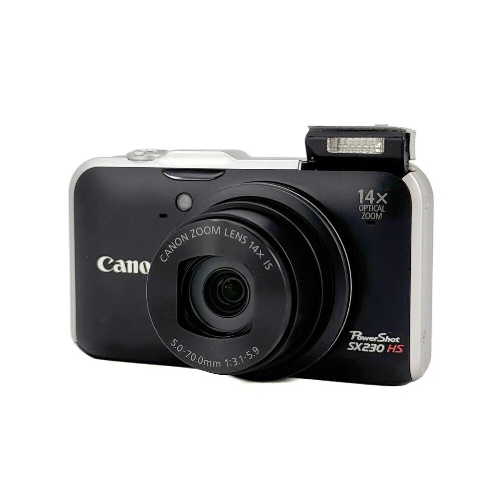 Canon PowerShot SX230 HS Digital Camera 12.1MP 14x Optical Zoom Auto Focus Black