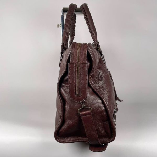 BALENCIAGA Classic City 115748 - Mogano Chocolate Brown Leather Shoulder Bag ES1 - Image 3