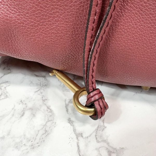 Rare Chloe Paddington Hand Bag Leather Pink With Padlock Key - Image 3